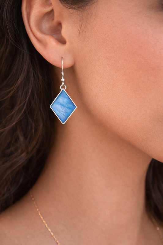 Boucles d'oreilles losange chefchaouen