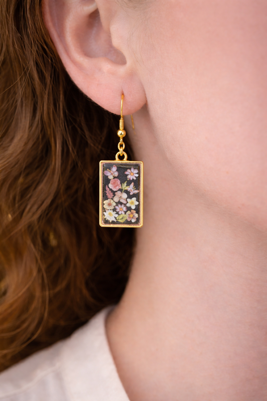 Boucles d'oreilles rectangle Azrou