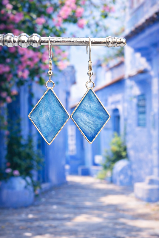 Boucles d'oreilles losange chefchaouen