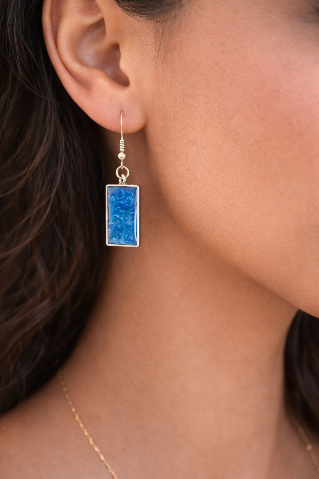 Chefchaouen rectangular earrings