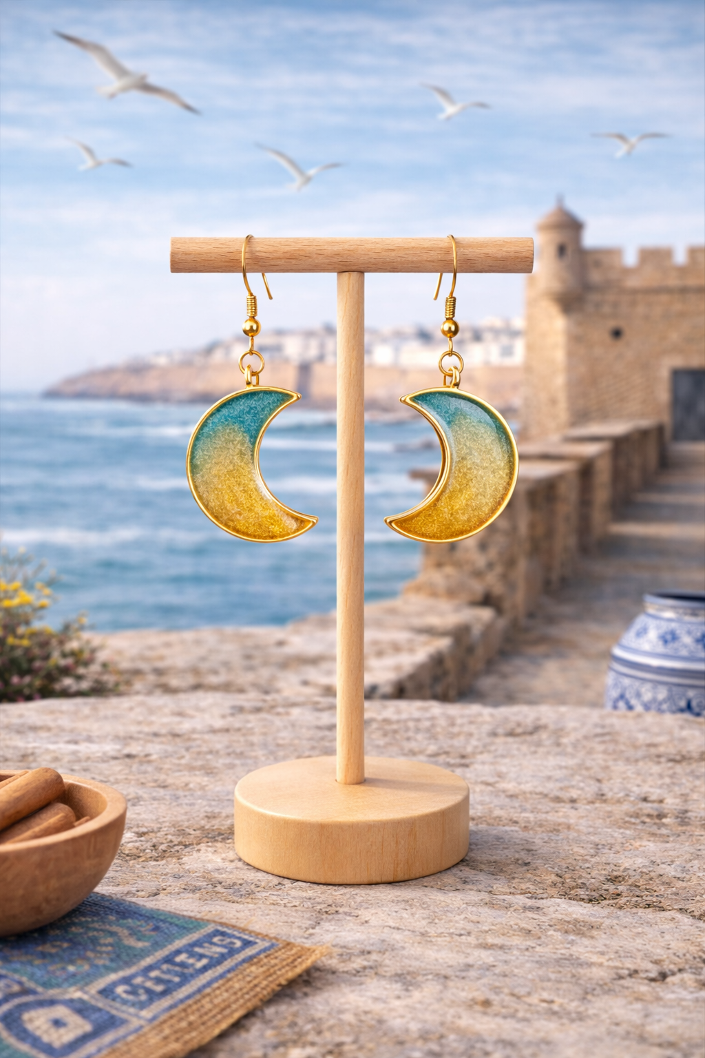 Boucles d'oreilles Lune Essaouira