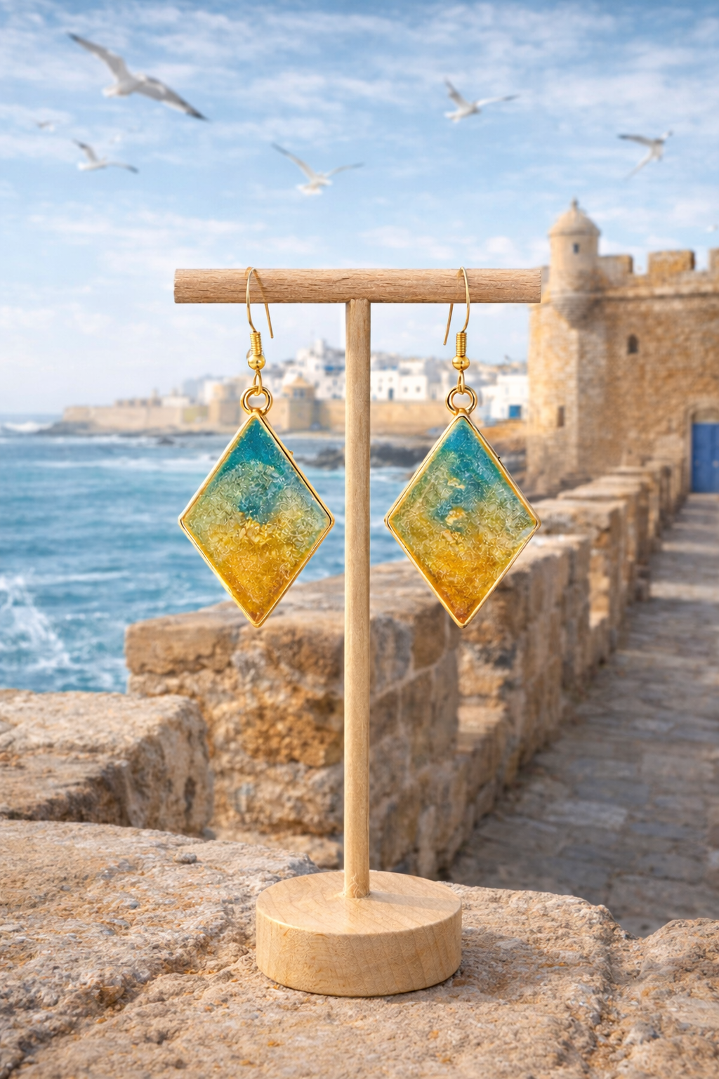 Boucles d'oreilles losange Essaouira