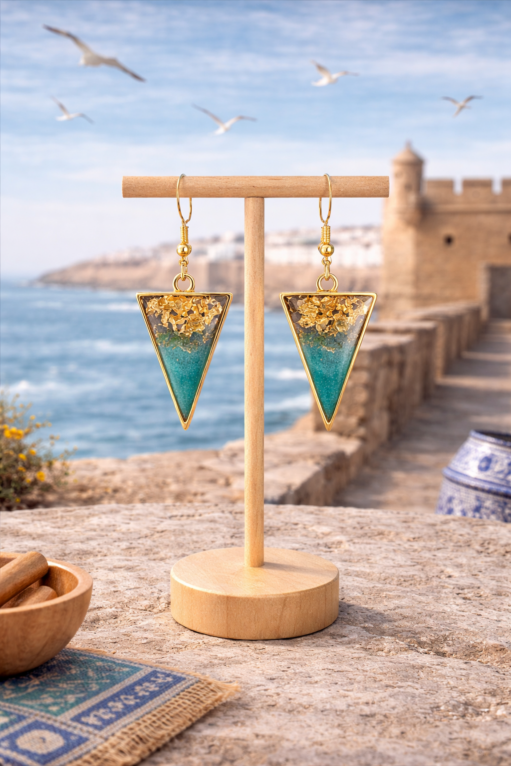 Boucles d'oreilles triangle Essaouira