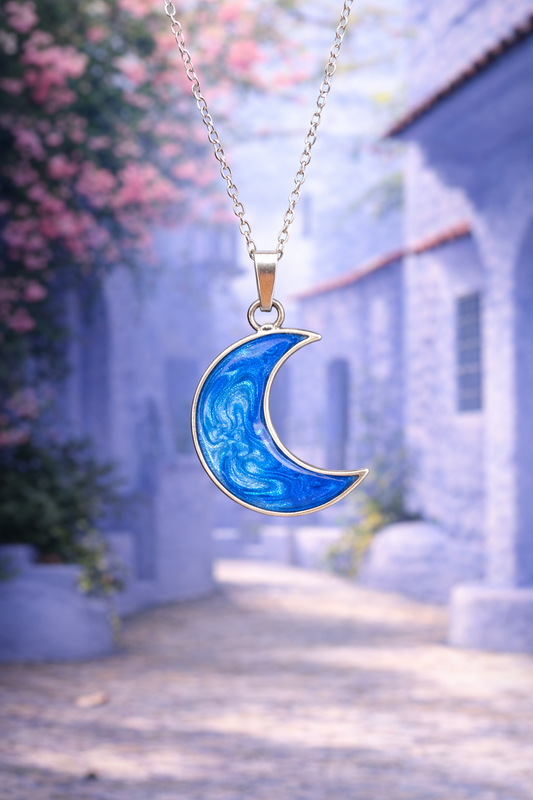 Pendentif lune Chefchaouen