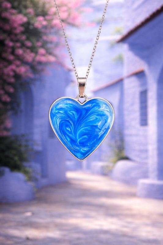 Pendentif cœur Chefchaouen