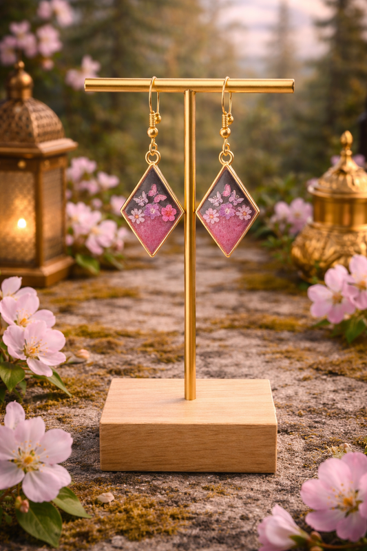 Boucles d'oreilles losanges Azrou