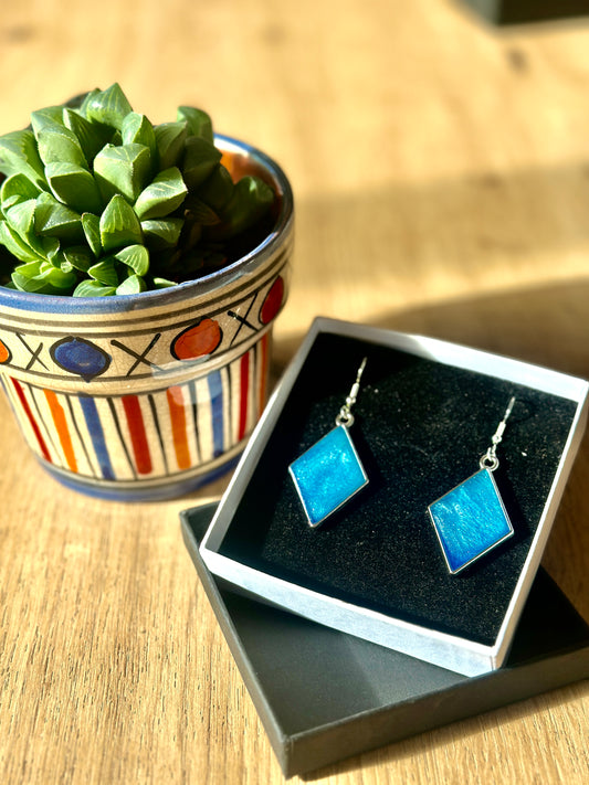 Boucles d'oreilles losange chefchaouen